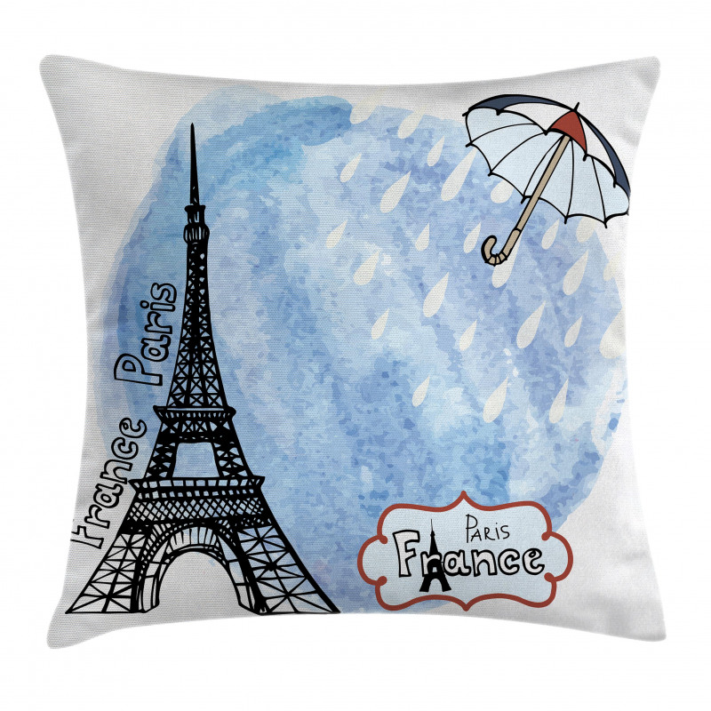Watercolor Paris Pillow Cover