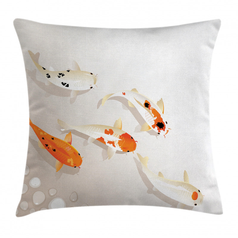 Traditional Spotted Koi Fish Pillow Cover
