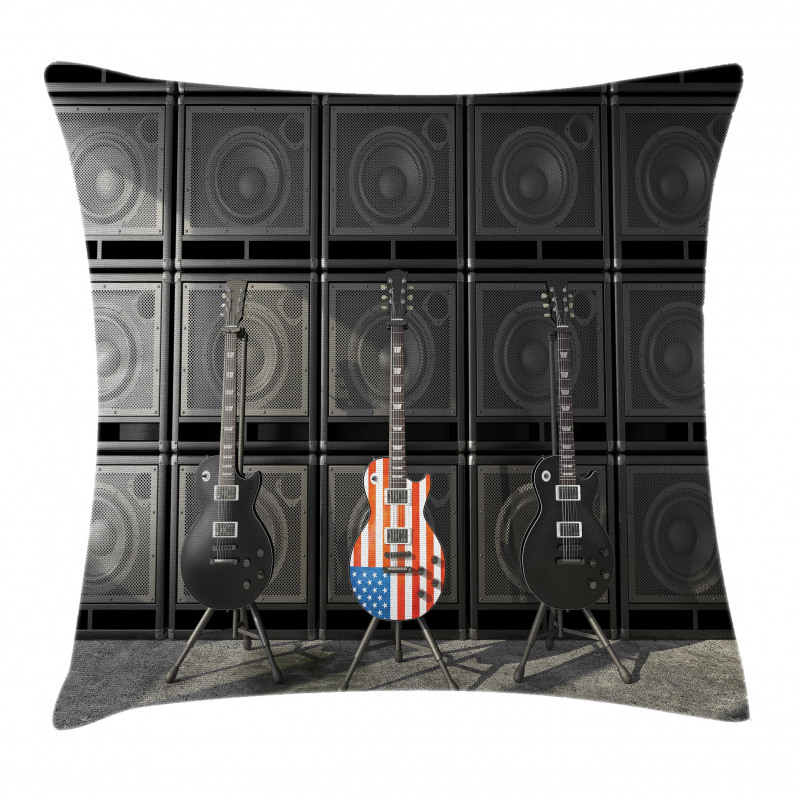 Digital Rock Guitar Pillow Cover