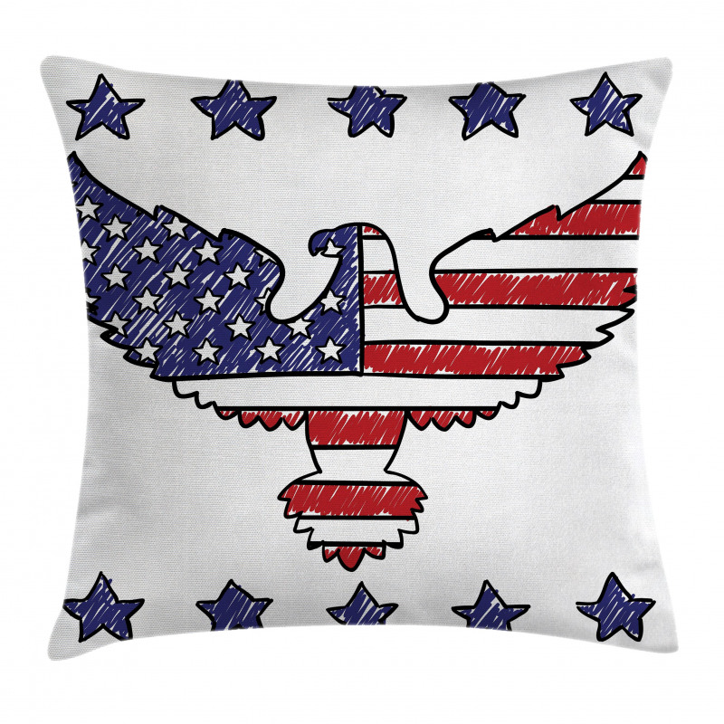 Patriotic Eagle Pillow Cover