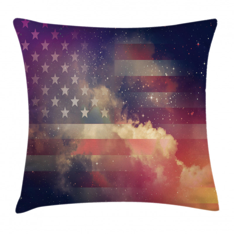 Cloudy Night USA Pillow Cover