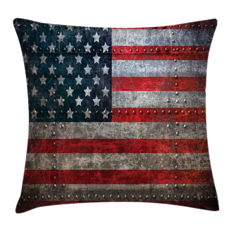 US Flag Plate Pillow Cover