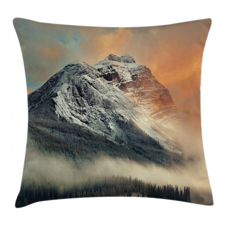 Snowy Peak Mountain Pillow Cover