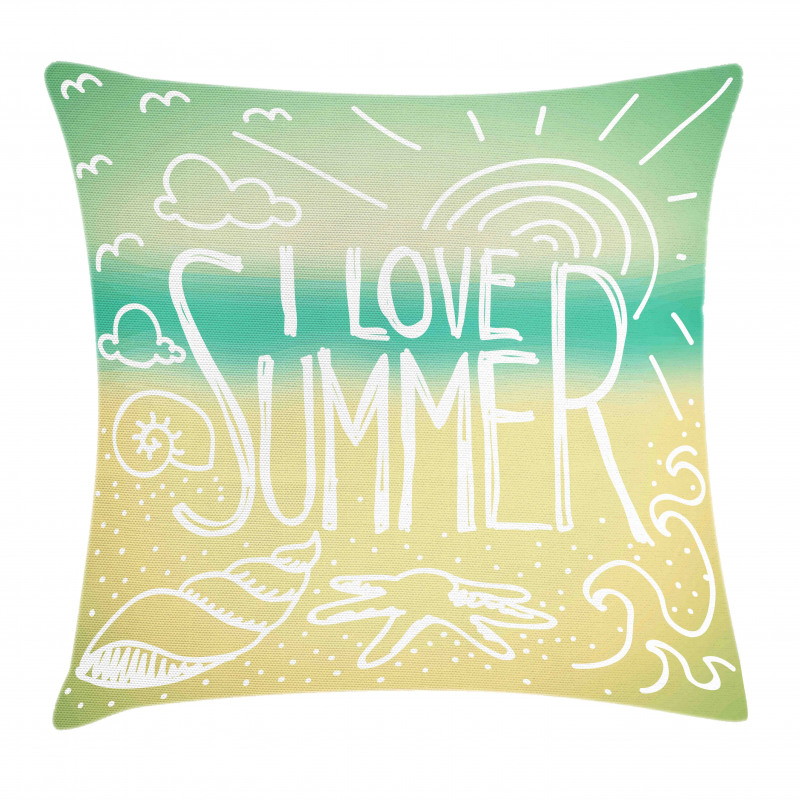 Motivational Sun Words Pillow Cover