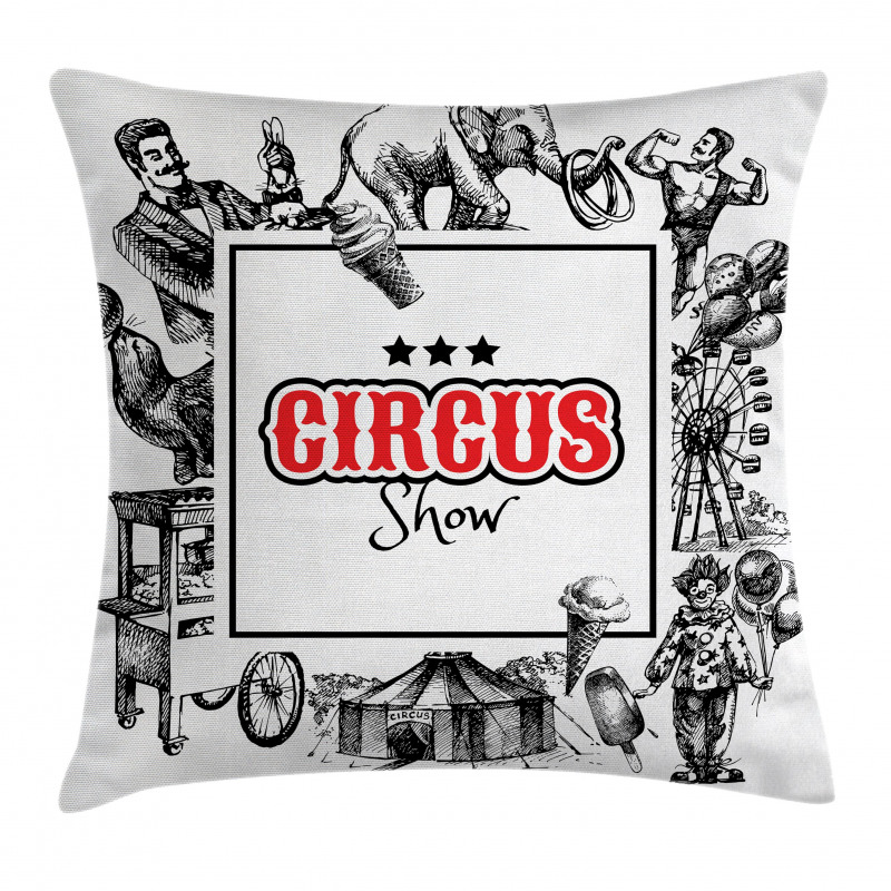 Circus Show Magician Pillow Cover