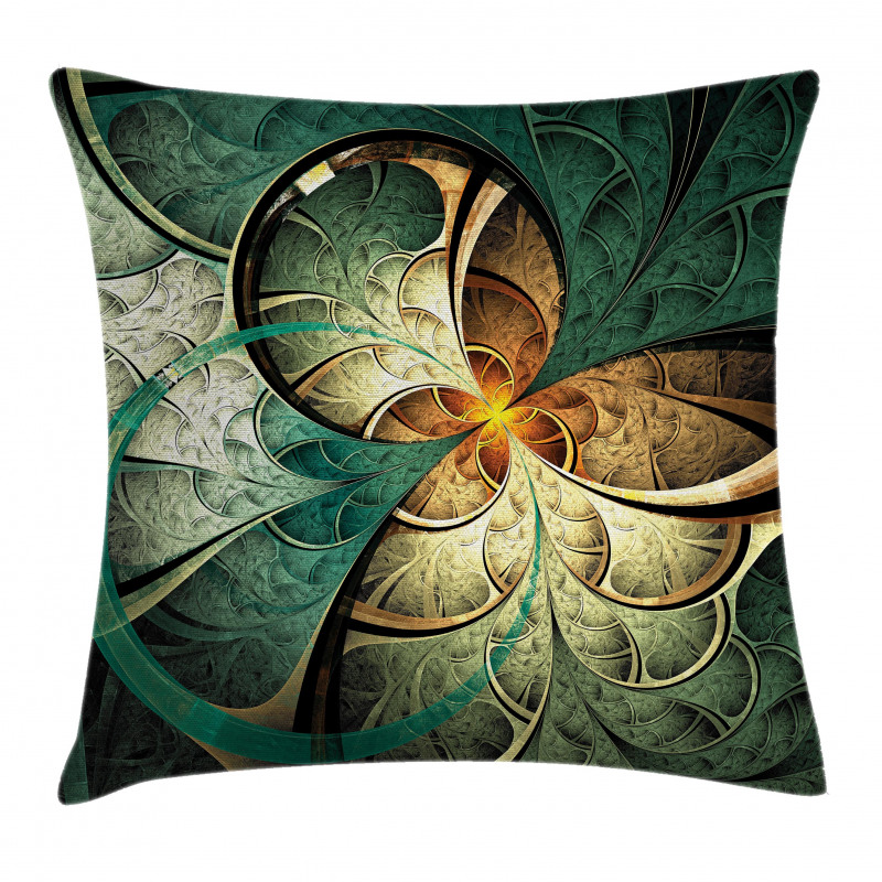 Surreal Flowers Motif Pillow Cover