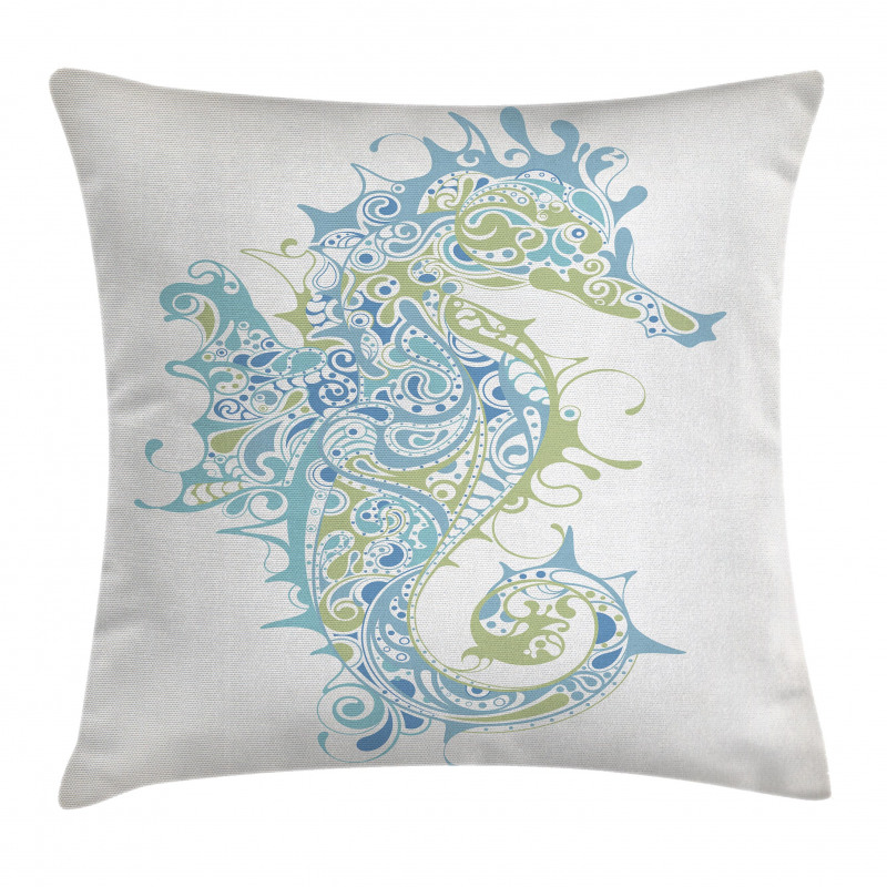 Greek Seahorse Mythological Pillow Cover