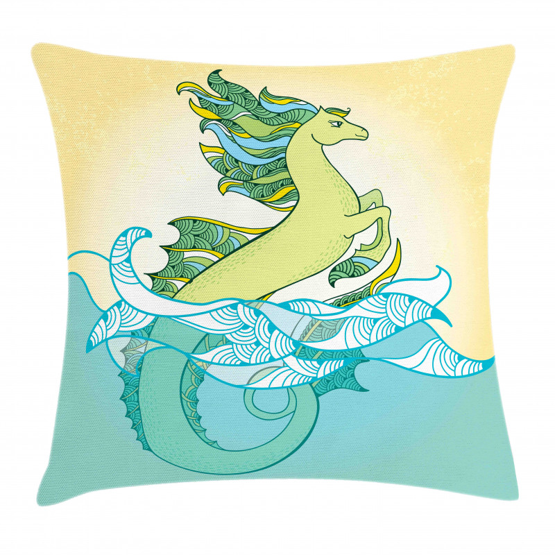 Pastel Tone Water Creature Pillow Cover