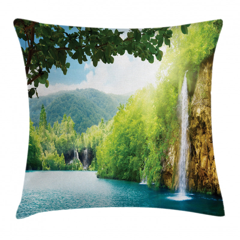 Crotian Lake Forest Pillow Cover