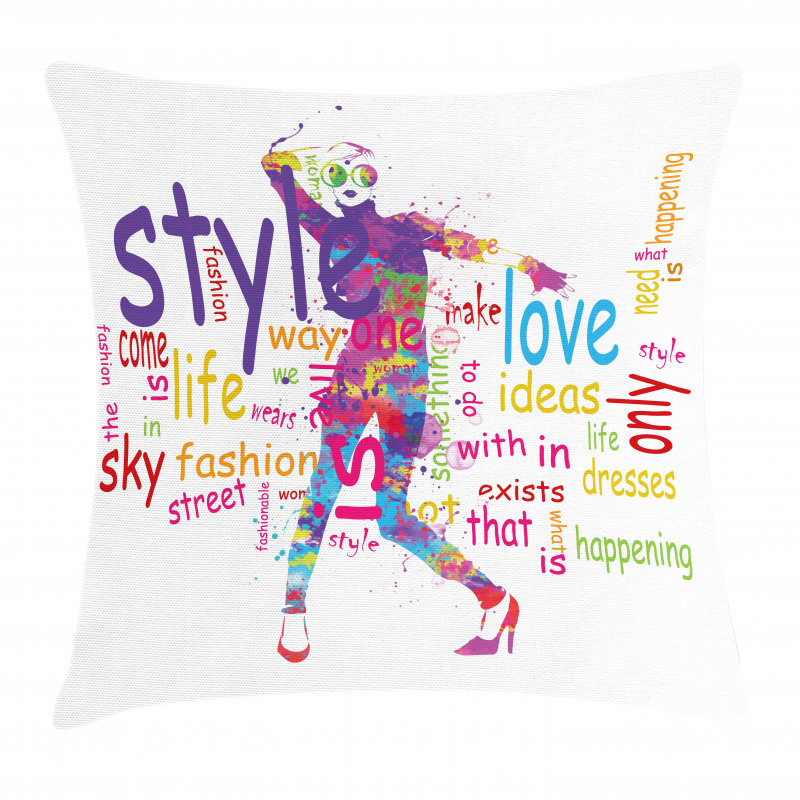 Woman Silhouette Pillow Cover