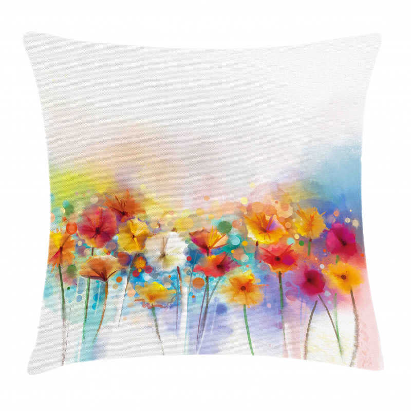 Gerbera Flower Bouquet Pillow Cover