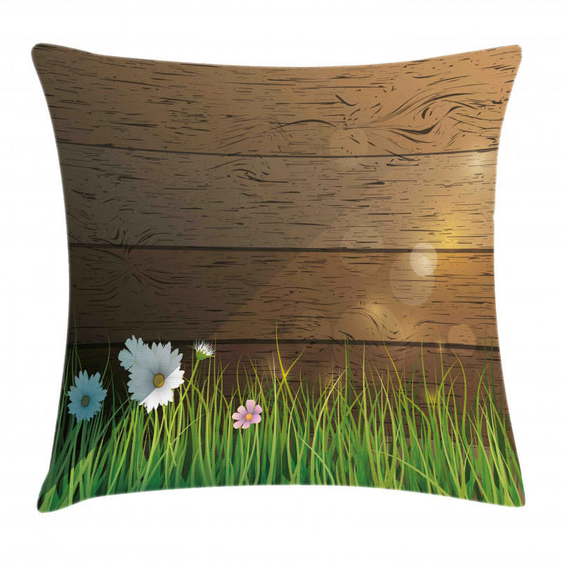 Chamomile Field Grass Pillow Cover