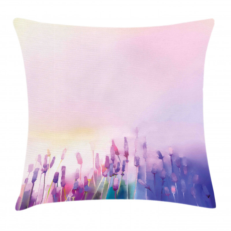 Lavender Violet Flowers Pillow Cover