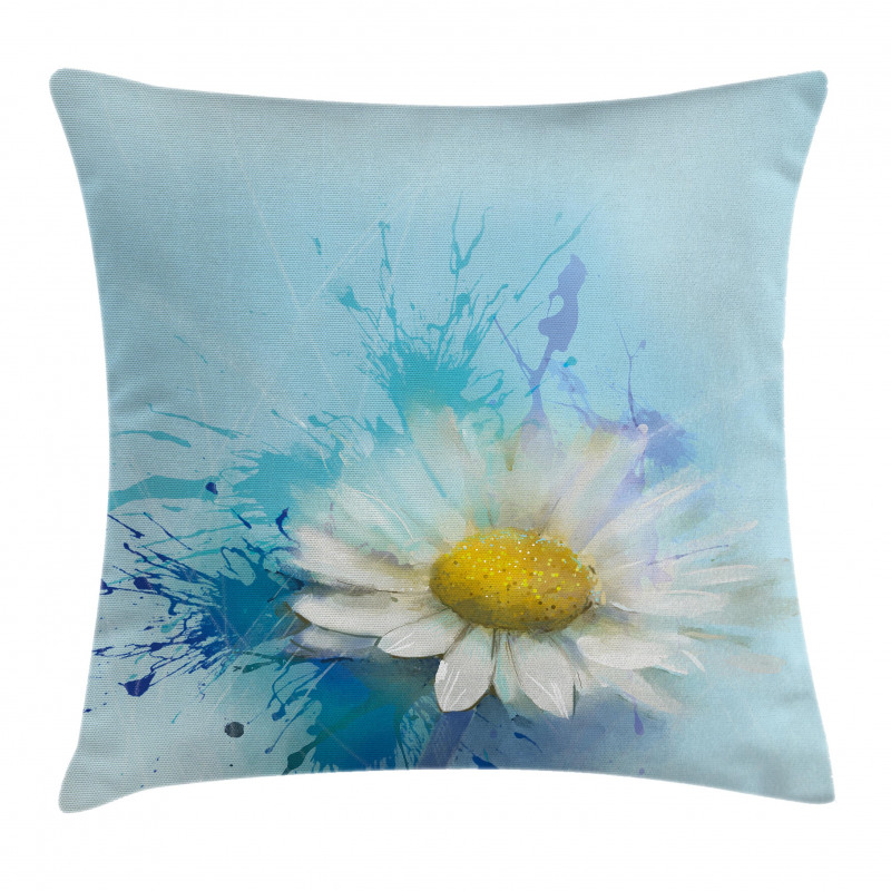 Painting Effect Daisy Pillow Cover