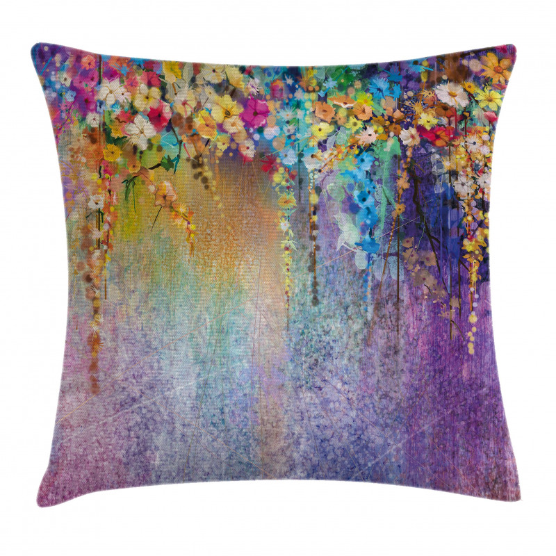 Blooming Flowers Pillow Cover