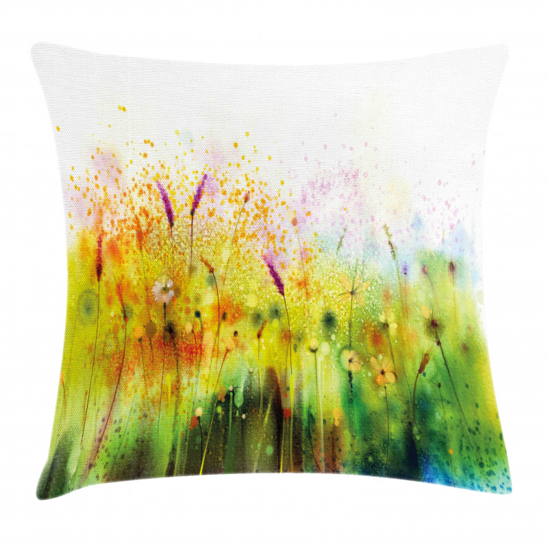 Violet Garden Flower Pillow Cover