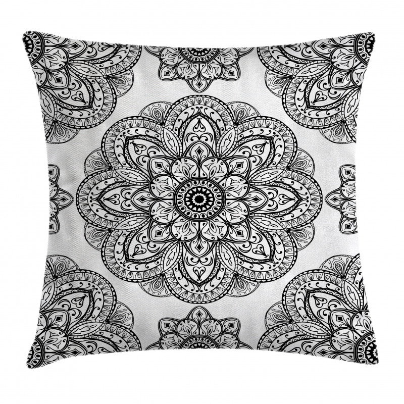 Ornate Mandala Patterns Pillow Cover