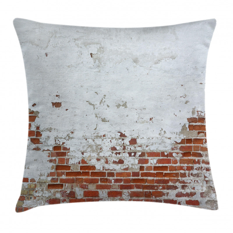 Aged Vintage Brick Wall Pillow Cover