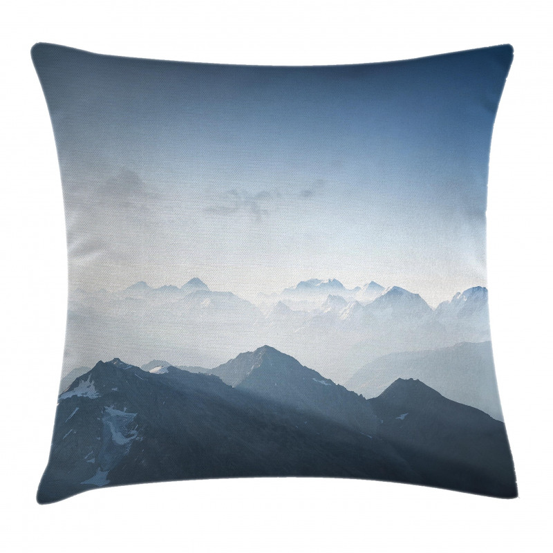 Foggy Morning Mountain Pillow Cover