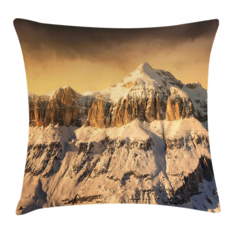 Overcast Sky Mountain Pillow Cover