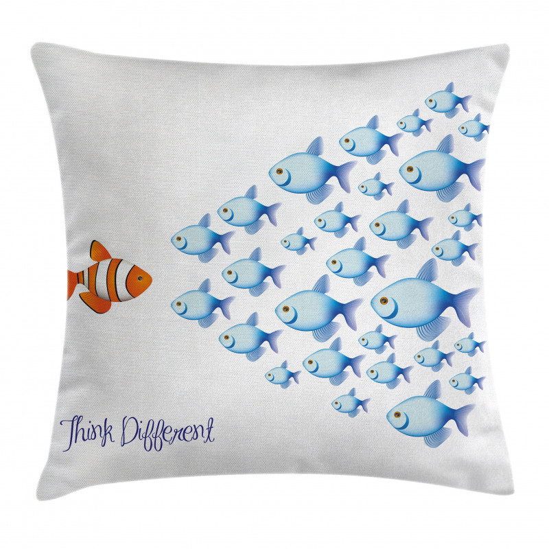 Think Differently Words Pillow Cover