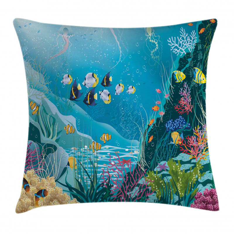 Underwater Scenery Pillow Cover
