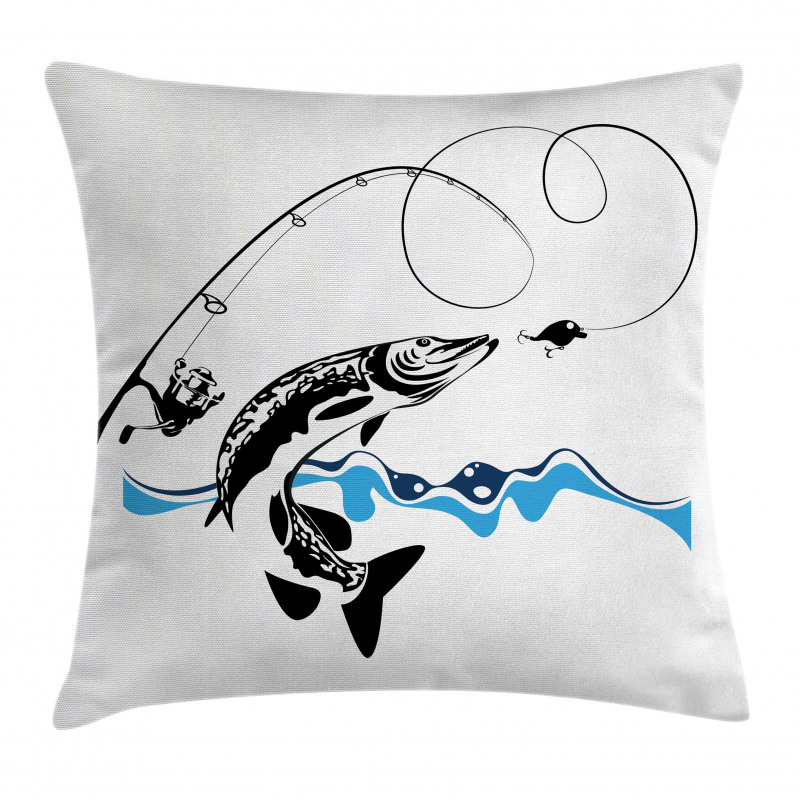 Hand Drawn Art Nautical Pillow Cover