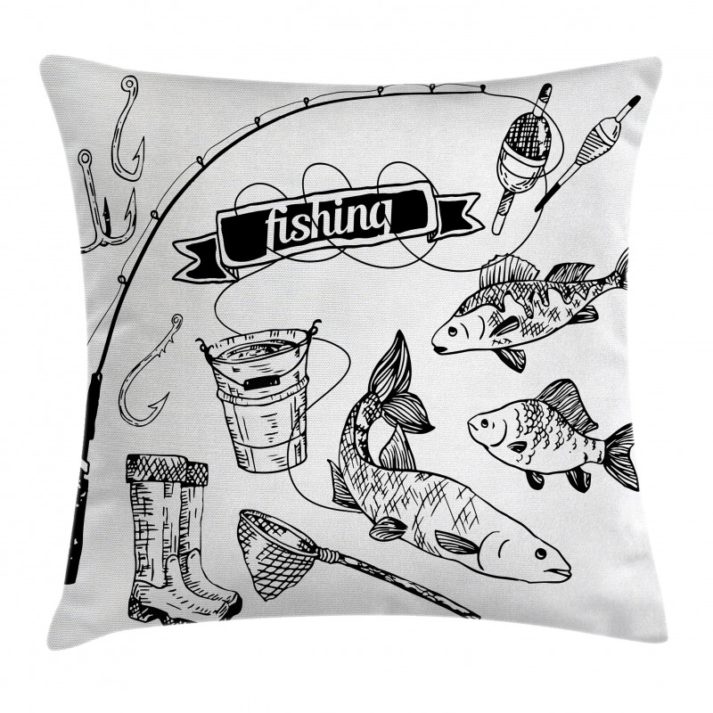 Hand Drawn Animals Pillow Cover