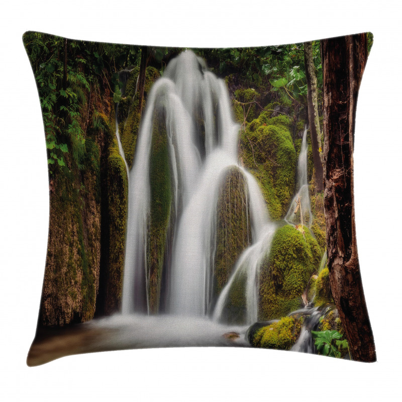 Waterfall Forest Cascade Pillow Cover