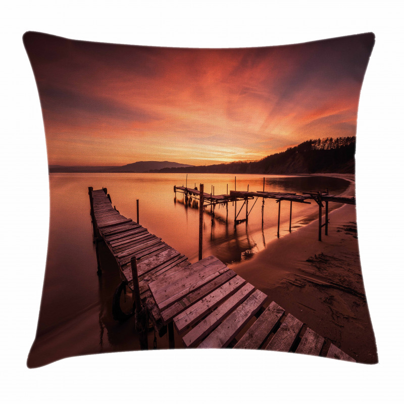 Twilight at Seaside Pillow Cover