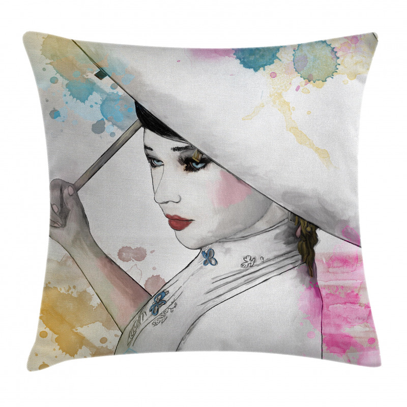 Lady Splash Style Pillow Cover