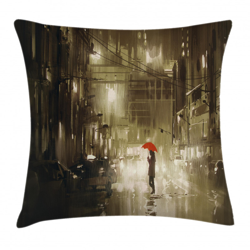 Romantic View Rainy Day Pillow Cover