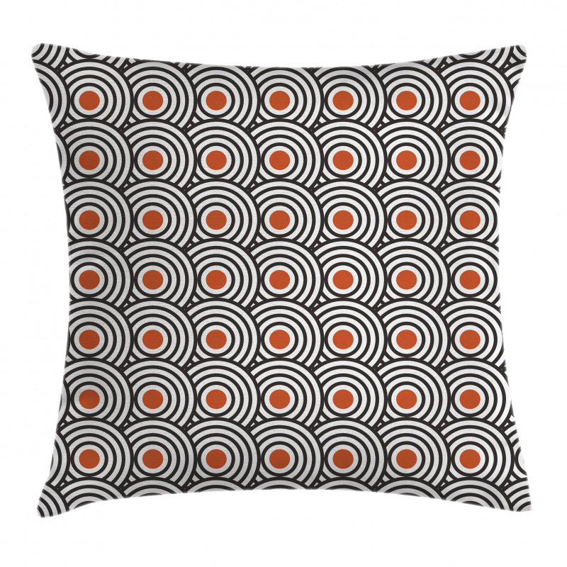 Abstract Retro Spirals Pillow Cover