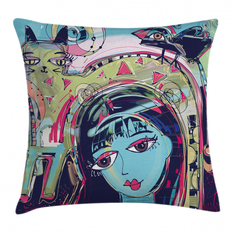 Avatar Woman Cat Pillow Cover