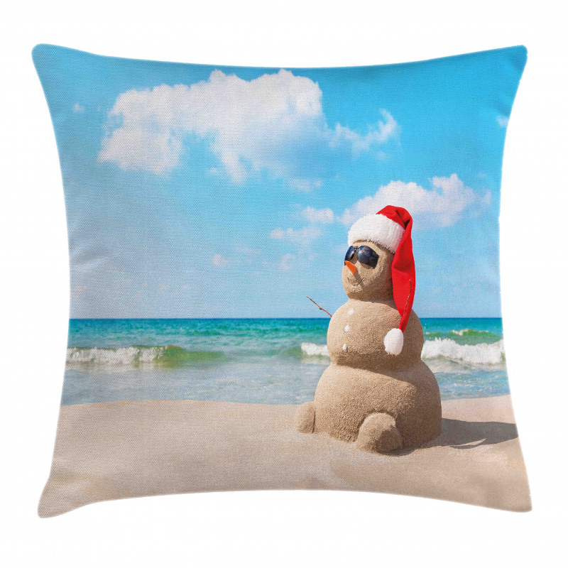 Sandman with Santa Hat Pillow Cover