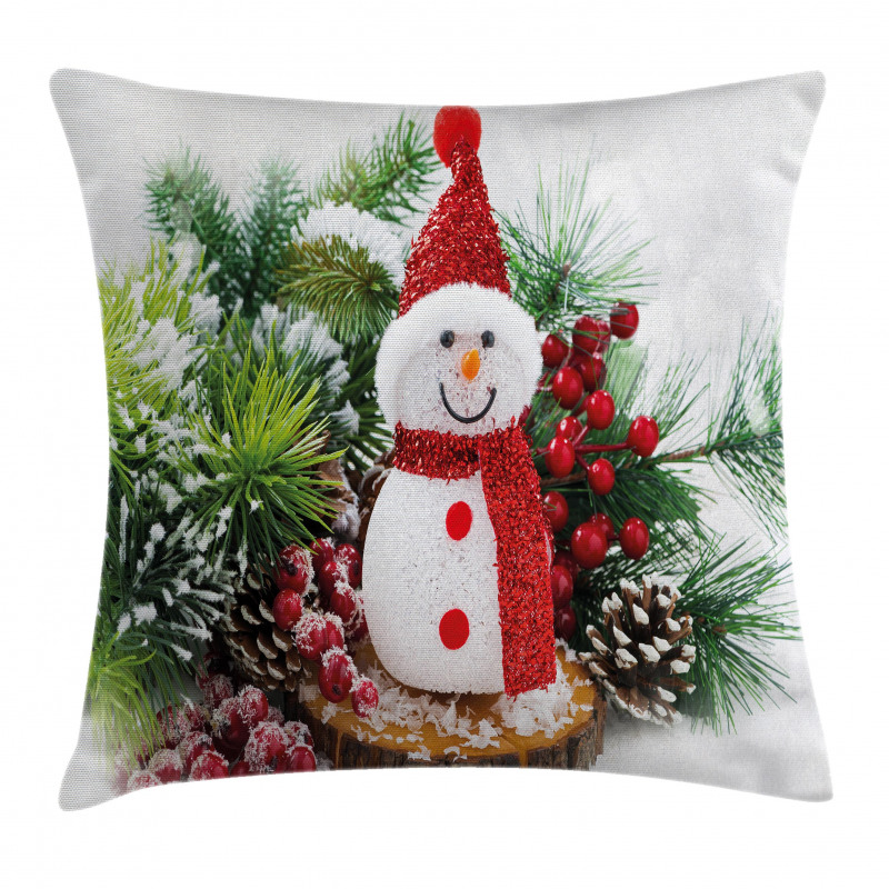 Funny Snowman Pillow Cover