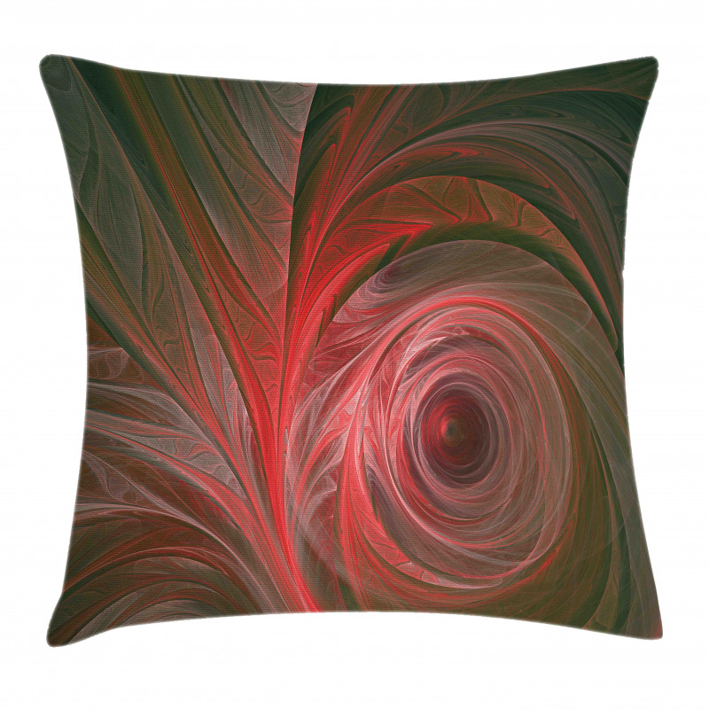 Spiral Curvy Leaf Veins Pillow Cover