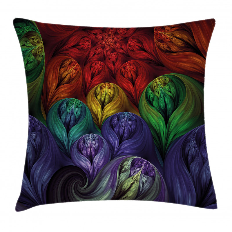 Surreal Colorful Forms Pillow Cover