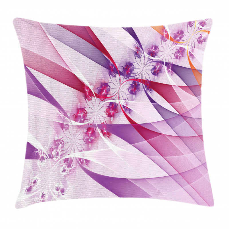 Digital Colored Flowers Pillow Cover