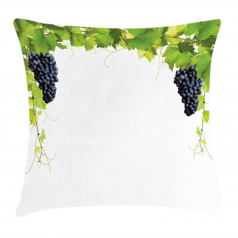 Wine Leaves in Village Pillow Cover