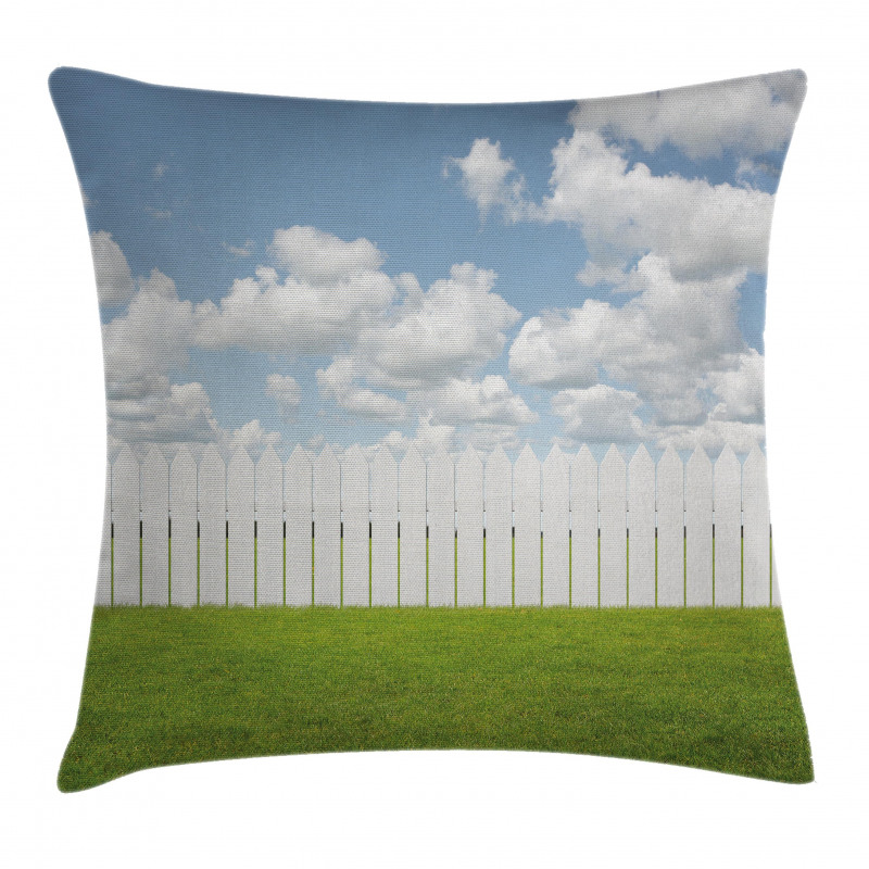 Sky with Clouds Farm Pillow Cover