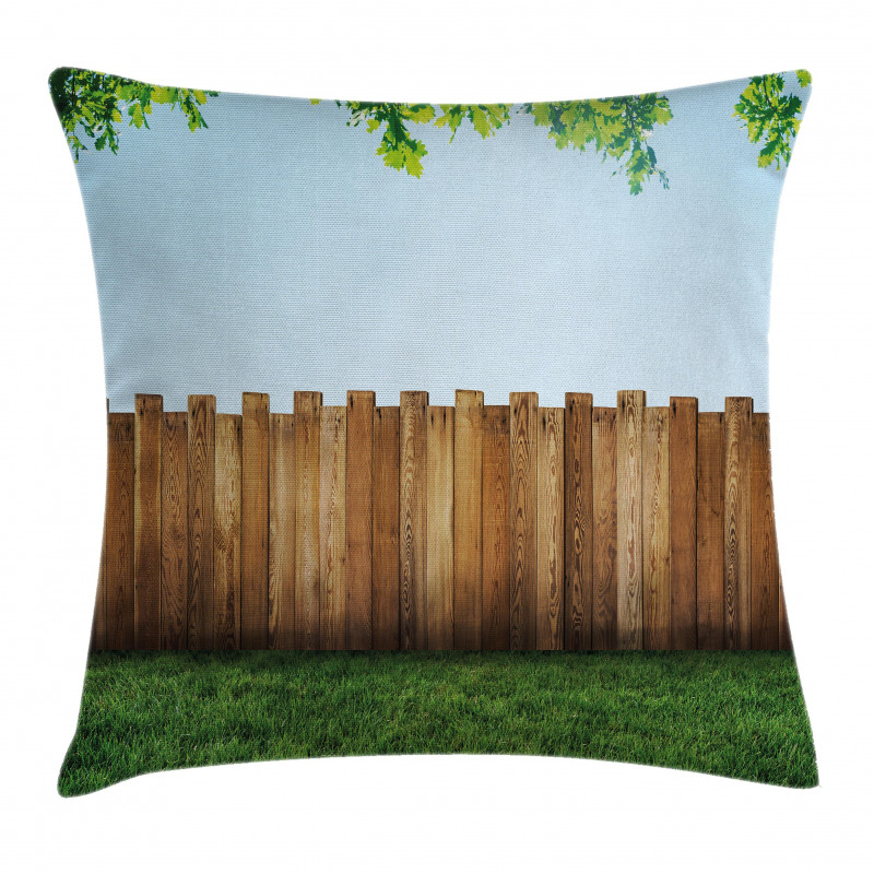 Nature Yard Field Plank Pillow Cover