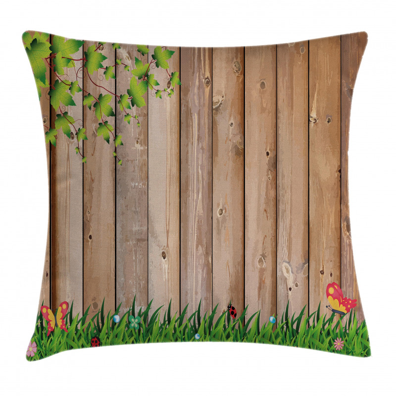 Spring Season Ladybug Pillow Cover