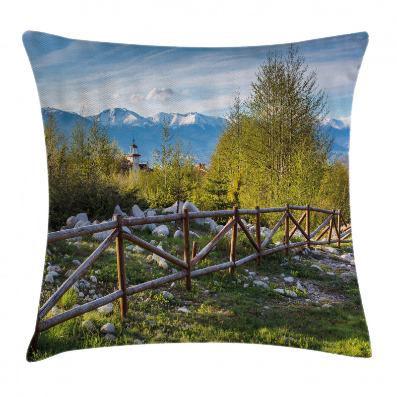 Snowy Alps Mountain Pillow Cover