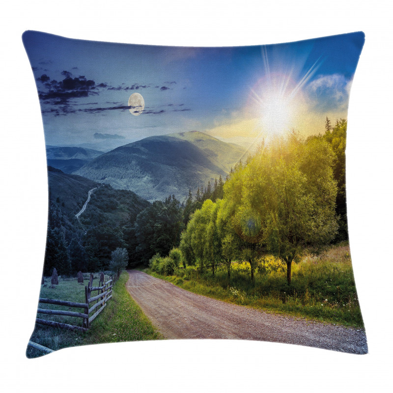 Moon and Sun View Pillow Cover