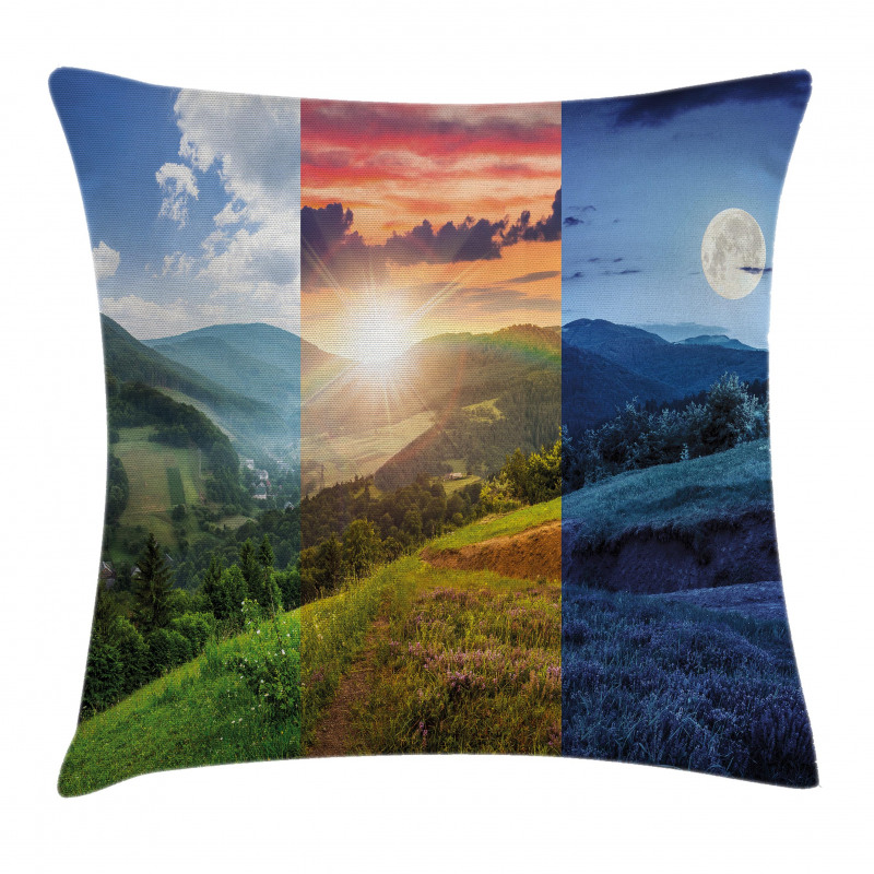 Mountain Forest View Pillow Cover