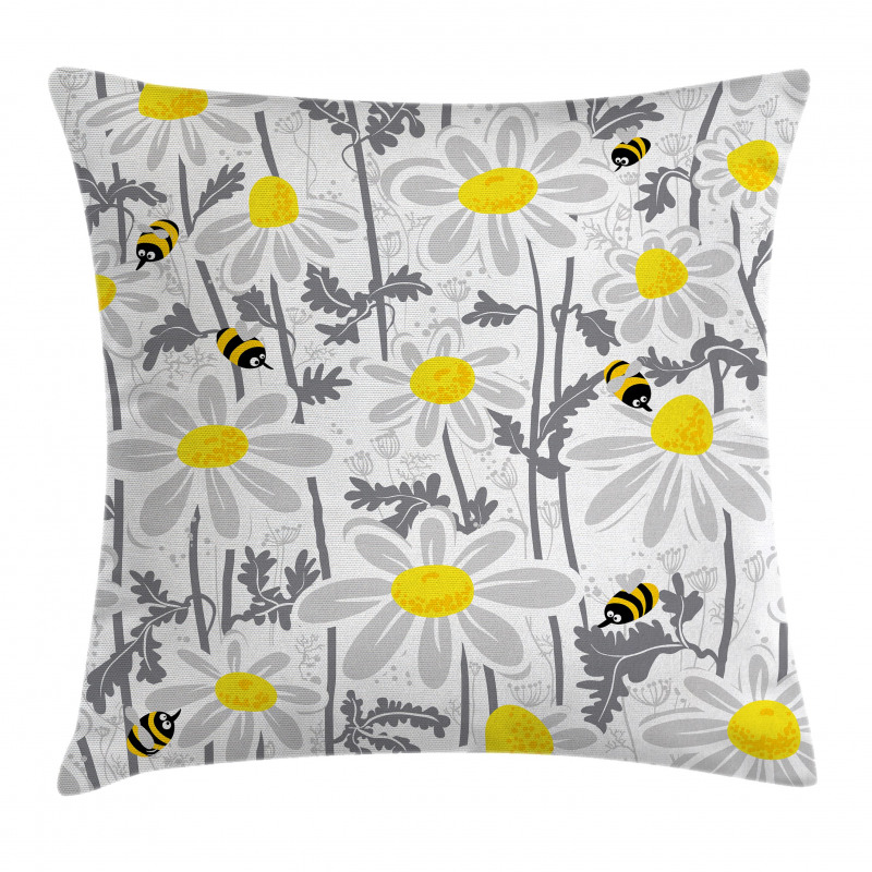 Daisy Leaf Spring Time Pillow Cover