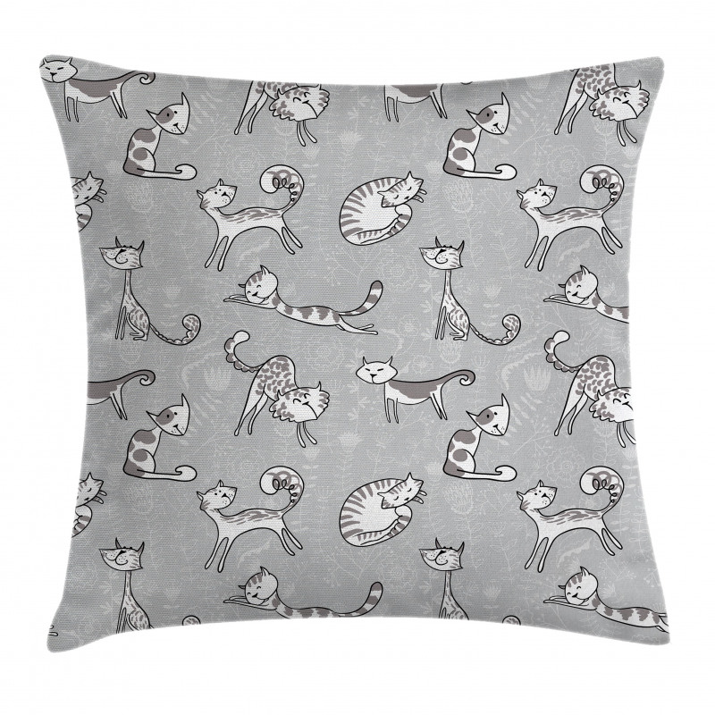 Cat Kitten Cartoon Pillow Cover
