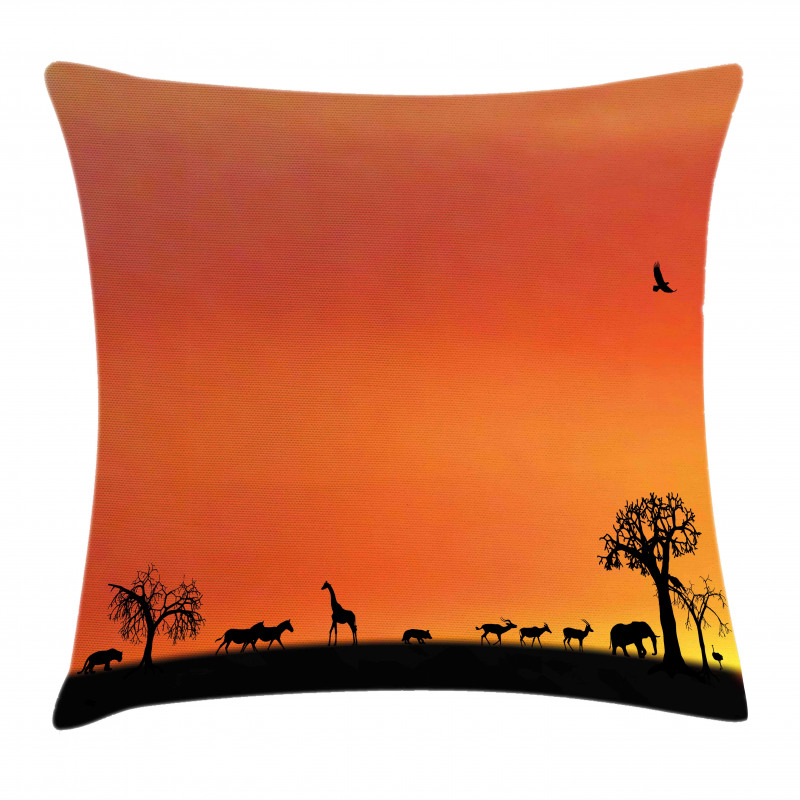 Safari Sunset with Gull Pillow Cover