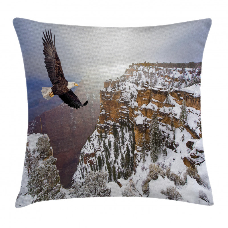 Bald Eagle Landscape Pillow Cover